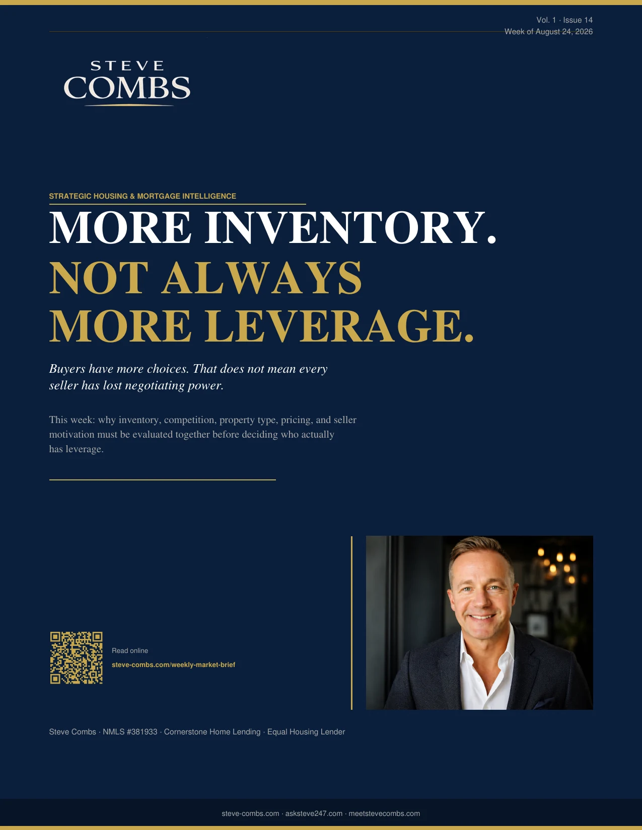 Cover of Steve Combs Weekly Market Brief Issue 14